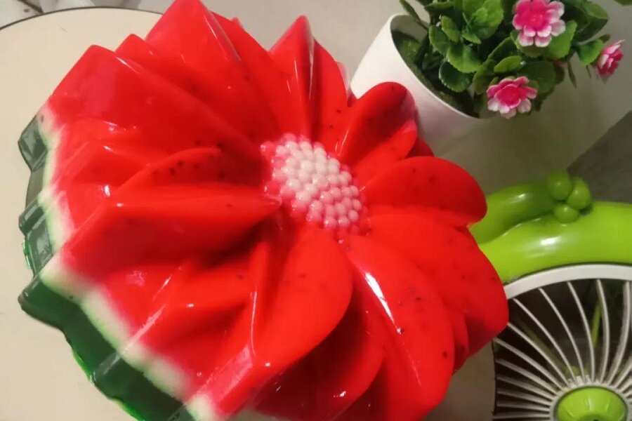 Resep Puding Semangka Segar | @dinisafitri_ckp - Instagram