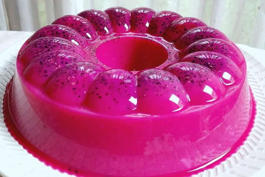 Resep Puding Buah Naga Merah | @dtndy - Instagram